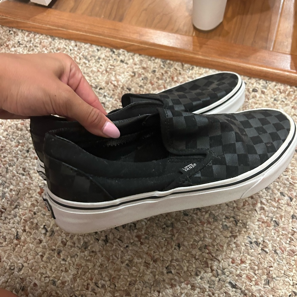 Vans Black Checkered Slip-On Sneakers